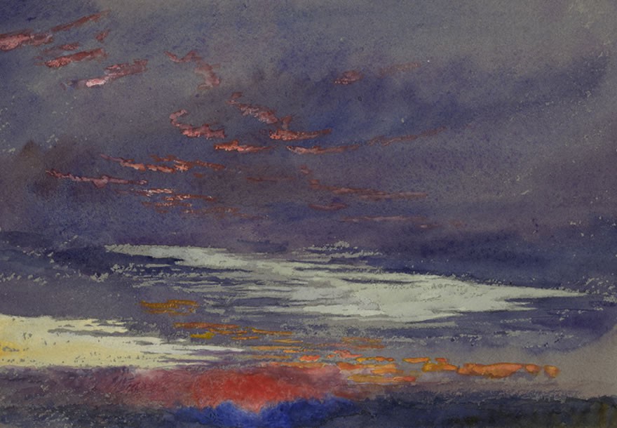 Study of Dawn: purple Clouds