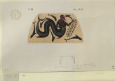 Print of the Decoration on a Greek Amphora, showing Poseidon accompanied by Dolphins