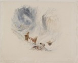 Recto: Drawing of Turner's 'Hospice of the Great Saint Bernard'; Verso: Three Studies of a Gothic Chapel with a Flèche, and a Study of Reflections [?]