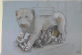 Sketch of Lioness and Cubs from Nicola Pisano's Siena Pulpit
