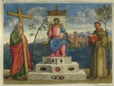 Drawing of Andrea Busati's "Saint Mark Enthroned with Saints Andrew and Francis"