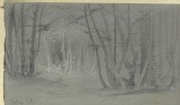 A Woodland Scene  (Leaf from a Sketch-Book of Norwegian Scenes)