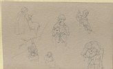 Six Studies of Children and Goats (Leaf from a Sketch-Book of Norwegian Scenes)