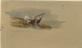 A Study of Two Children and a Boat on Fjaerland Fjord (Leaf from a Sketch-Book of Norwegian Scenes)