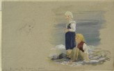 A Study of two Children at Odda, and a Study of a Child's Head (Leaf from a Sketch-Book of Norwegian Scenes)