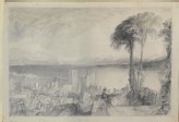 Drawing of Turner's "Arona, Lago Maggiore"