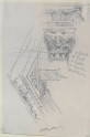 Recto: Studies of a Corinthian Capital and the Top of the Pediment of the Tomb of Roger II in Palermo Cathedral. Verso: A Study of the Head of Christ from the Tomb of Frederick II in Palermo Cathedral