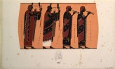 Print of the Decoration on a black-figure Greek Ceramic, showing the Panathenaic Procession