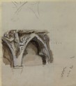Sketch of a Spandril in the western Porch of Bourges Cathedral