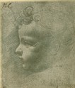 Photograph of a Study of the Head of a Child in Profile by Leonardo da Vinci or Giovanni Antonio Boltraffio