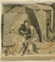 Drawing of Niccolò di Giovanni Fiorentino's Relief of "Saint Jerome in his Cell" (now in the Musée Jacquemart-André)