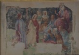 Drawing of Botticelli's fresco of "Lorenzo Tornabuoni presented to the Liberal Arts"