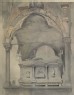 Ruskin, John - Study for Detail of the Sarcophagus and Canopy of the Tomb of Mastino II della Scala at Verona