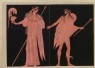 Kaeppelin et Compagnie - Print of the Decoration on a Greek Amphora, showing Athena and Hermes
