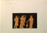 Rey, A. - Print of the Decoration on a Greek Hydria, showing Artemis, Apollo and a young Woman