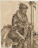 Schmidt, Mathias André - A mounted Man holding the Staff of a Banner (cut from a Plate in "The Triumph of Maximilian")