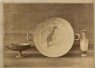unidentified - A Photograph of three Greek Ceramics, including a Patera showing Aphrodite riding a Swan