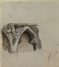 Ruskin, John - Sketch of a Spandril in the western Porch of Bourges Cathedral
