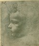 unidentified - Photograph of a Study of the Head of a Child in Profile by Leonardo da Vinci or Giovanni Antonio Boltraffio
